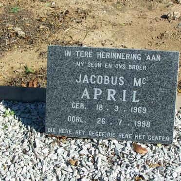 McAPRIL Jacobus 1969-1998