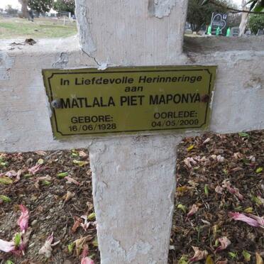 MAPONYA Matlala Piet 1928-2009