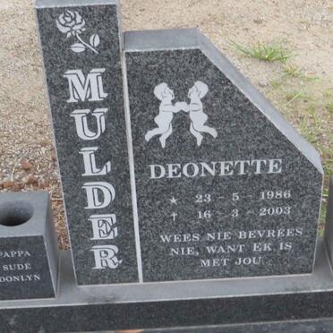 MULDER Deonette 1986-2003