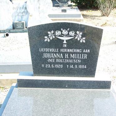 MULLER Johanna H. nee HOLTZHAUSEN 1920-1984