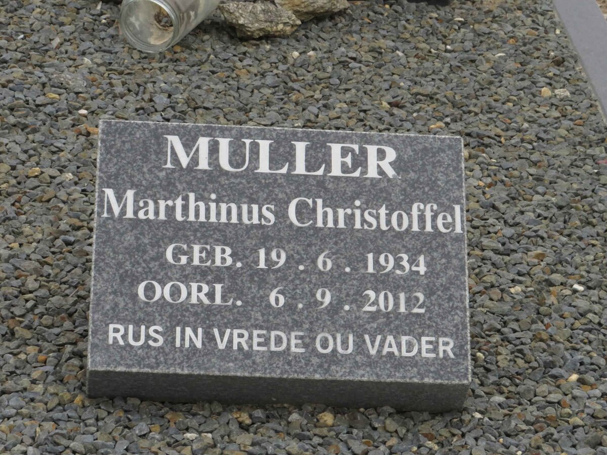 MULLER Marthinus Christoffel 1934-2012
