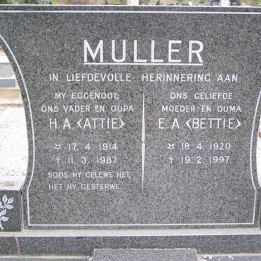MULLER H.A. 1914-1987 &amp; E.A. 1920-1997