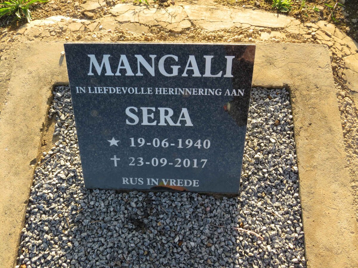 MANGALI Sera 1940-2017