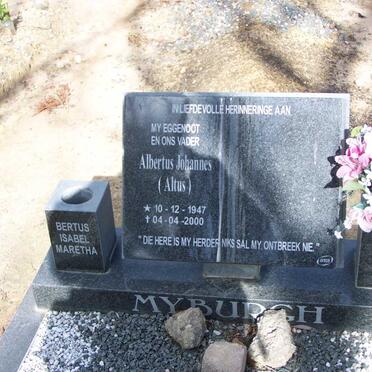 MYBURGH Albertus Johannes 1947-2000