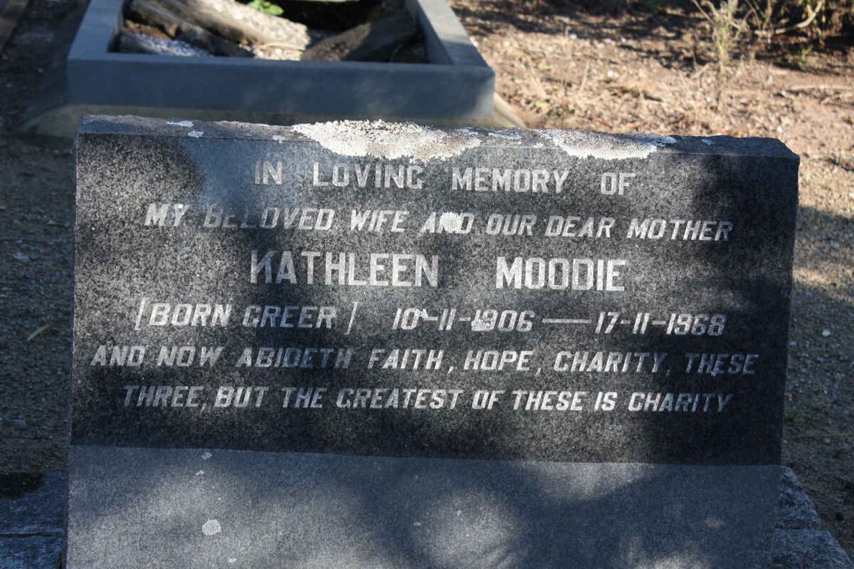 MOODIE Kathleen nee GREER 1906-1968