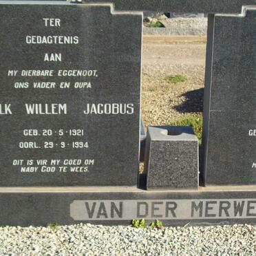 MERWE Schalk Willem Jacobus, van der 1921-1994 &amp; Mare Ray HUGO 1922-1971