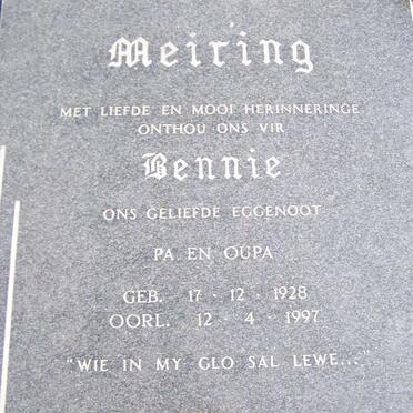 MEIRING Bennie 1928-1997