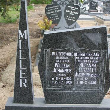 MULLER Willem Johannes 1930-2005 &amp; Susanna Elizabeth 1935-1996