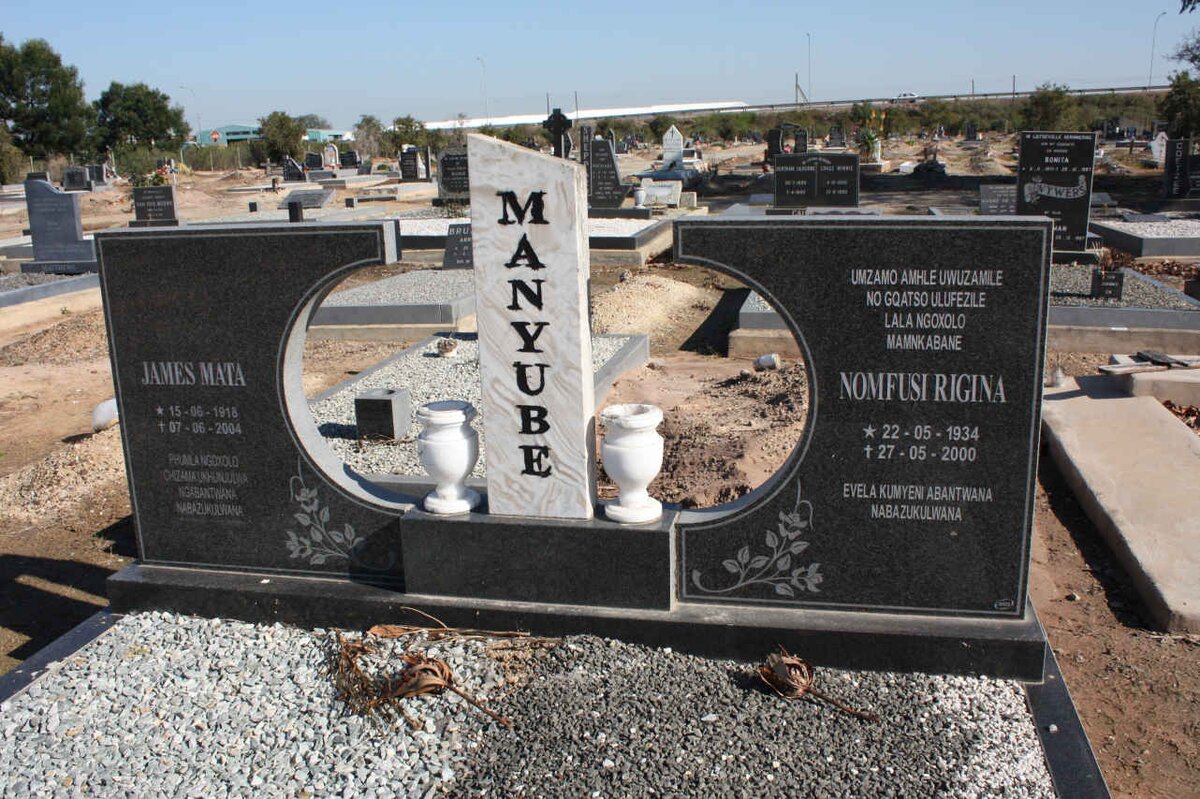 MANYUBE James Mata 1918-2004 :: MANYUBE Nomfusi Rigina 1934-2000