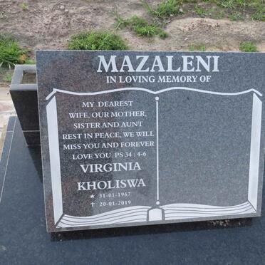 MAZALENI Virginia Kholiswa 1967-2019