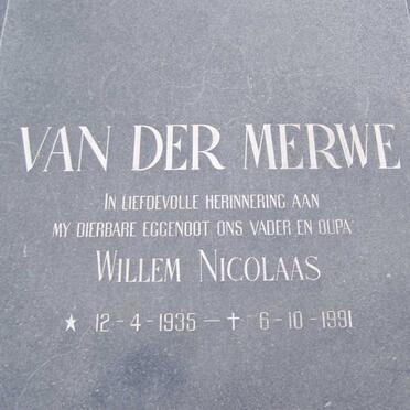 MERWE Willem Nicolaas, van der 1935-1991