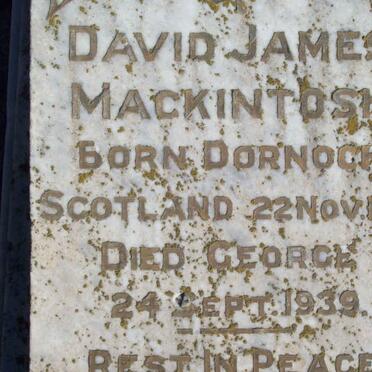 MACKINTOSH David James 1862-1939