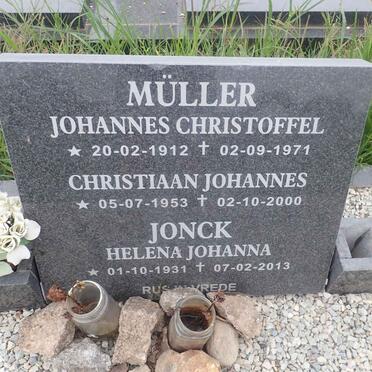 MULLER Johannes Christoffel 1912-1971 :: JONCK Helena Johanna 1931-2013 :: MULLER Christiaan Johannes 1953-2000