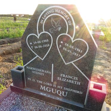 MGUQU Makwenkwana Sydney 1960-2018 & Francis Elizabeth 1961-2017