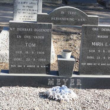 MEYER Tom 1908-1959 &amp; Maria E.C. 1910-1987