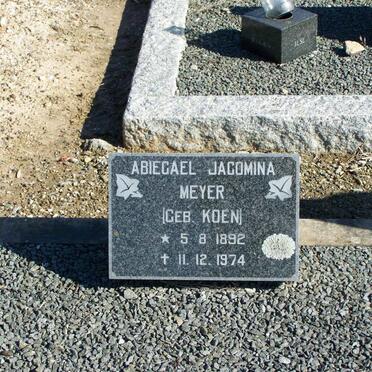 MEYER Abiegael Jacomina nee KOEN 1892-1974