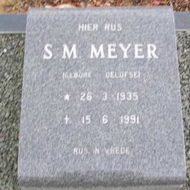 MEYER S.M. nee OELOFSE 1935-1991
