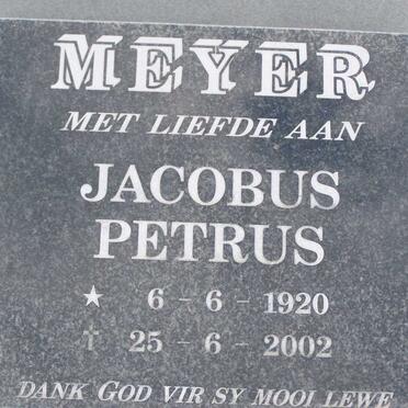 MEYER Jacobus Petrus 1920-2002