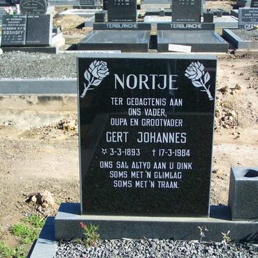 NORTJE Gert Johannes 1893-1984