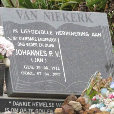 NIEKERK Johannes P.V., van 1922-2007 