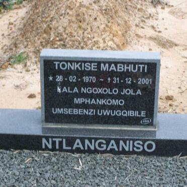 NTLANGANISO Tonkise Mabhuti 1970-2001