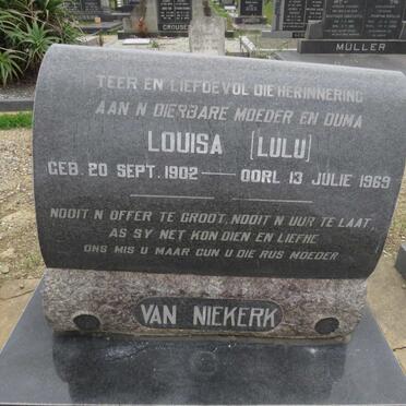 NIEKERK Louisa, van 1902-1969