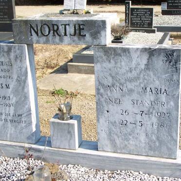 NORTJE Markus M. 1913-1983 &amp; Anna Maria STANDER 1927-1986