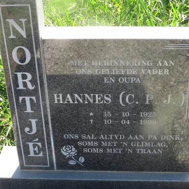 NORTJE C.P.J. 1925-1999