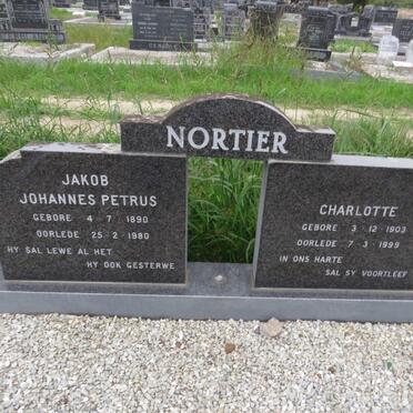 NORTIER Jakob Johannes Petrus 1890-1980 &amp; Charlotte 1903-1999