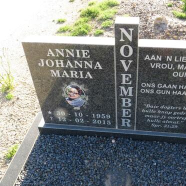 NOVEMBER Annie Johanna Maria 1959-2015