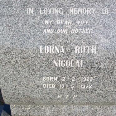 NICOLAI  Lorna Ruth 1923-1972