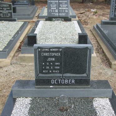 OCTOBER Christopher John 1949-1998