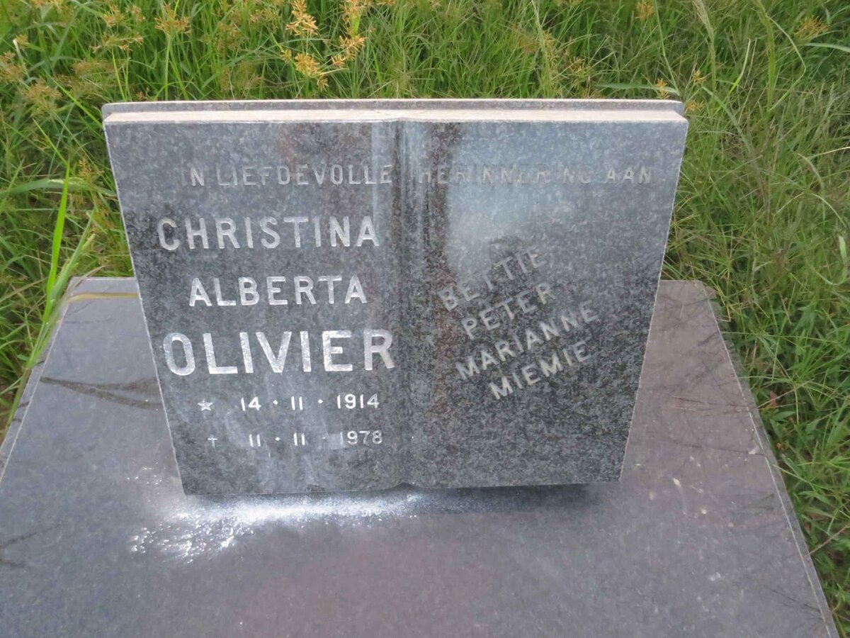 OLIVIER Christina Alberta 1914-1978