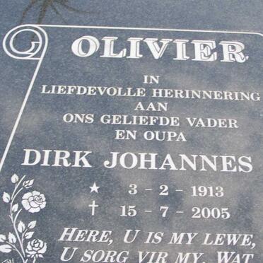 OLIVIER Dirk Johannes 1913-2005
