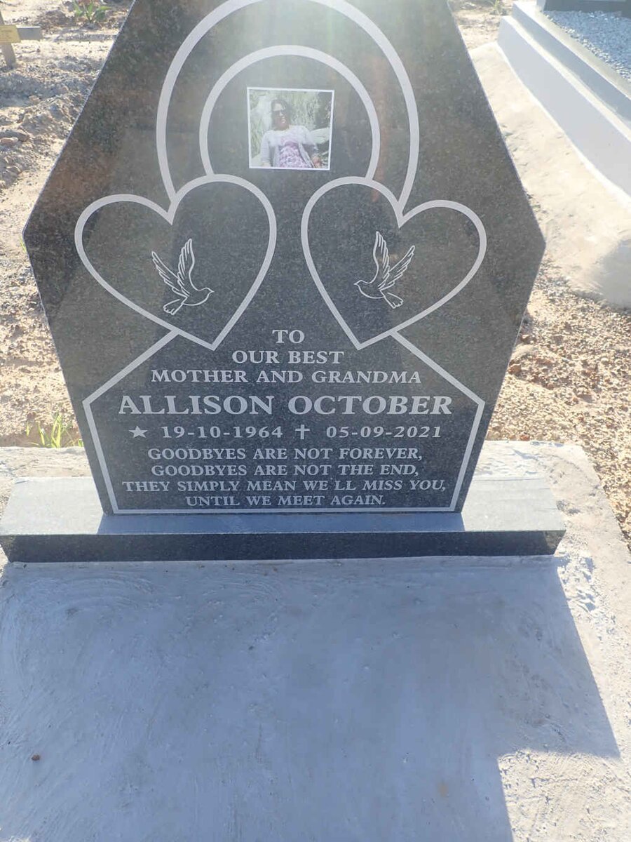 OCTOBER Allison 1964-2021