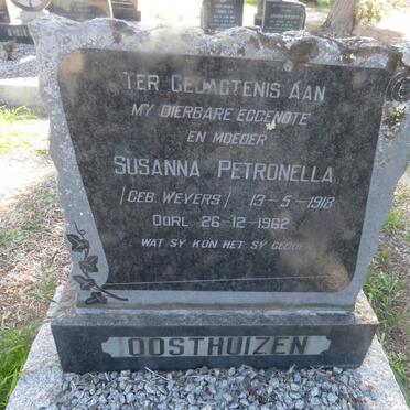 OOSTHUIZEN Susanna Petronella nee WEYERS 1918-1962