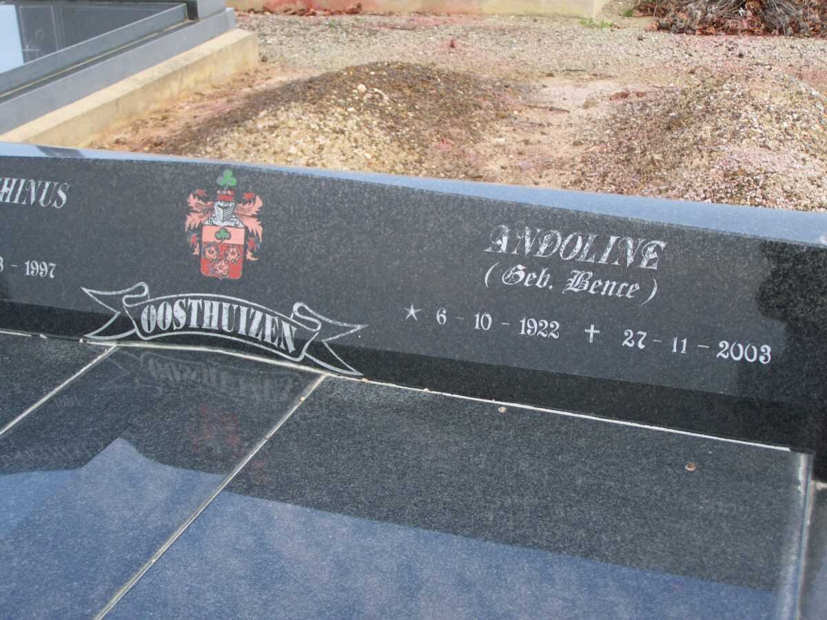 OOSTHUIZEN Johannes Marthinus 1936-1997 &amp; Andoline BENCE 1922-2003