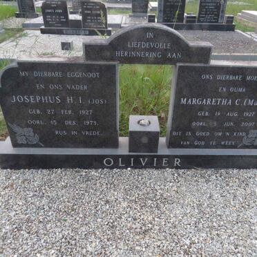 OLIVIER Josephus H.I. 1927-1973 &amp; Margaretha C. 1927-2007