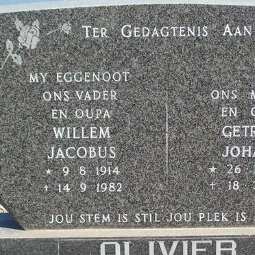 OLIVIER Willem Jacobus 1914-1982 &amp; Getruida Johanna 1913-1988