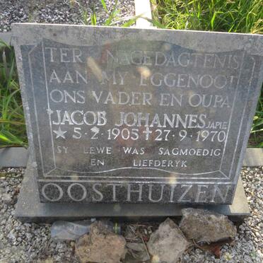 OOSTHUIZEN Jacob Johannes 1905-1970