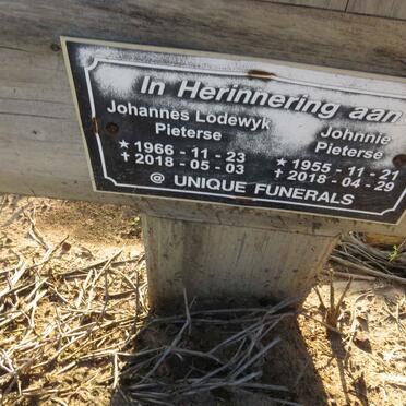 PIETERSE Johnnie 1955-2018 :: PIETERSE Johannes Lodewyk 1966-2018