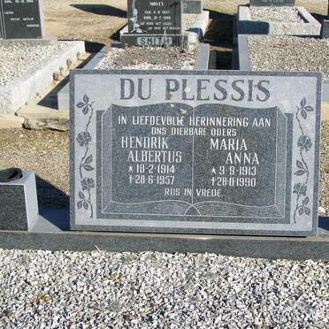 PLESSIS Hendrik Albertus, Du 1914-1957 &amp; Maria Anna 1913-1990