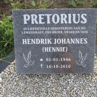 PRETORIUS Hendrik Johannes 1946-2010
