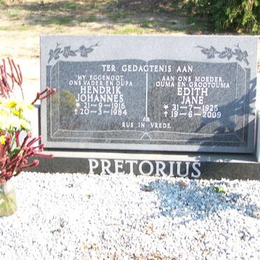 PRETORIUS Hendrik Johannes 1916-1984 &amp; Edith Jane 1925-2009