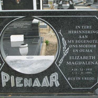 PIENAAR Elizabeth Magdalena 1931-1995