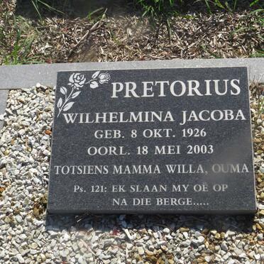 PRETORIUS Wihelmina Jacoba 1926-2003
