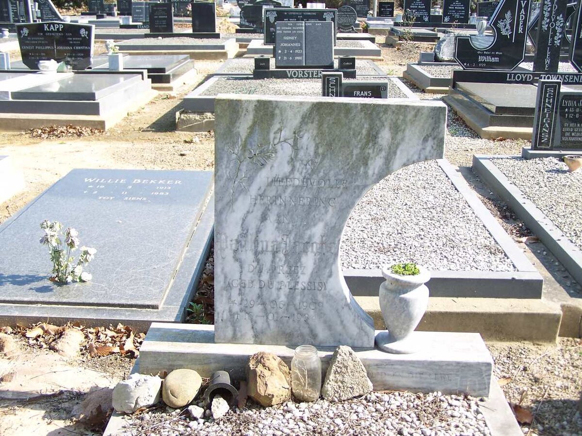 PREEZ Paulina Jacoba, du nee du PLESSIS 1909-1994