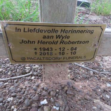 ROBERTSON John Herold 1943-2018