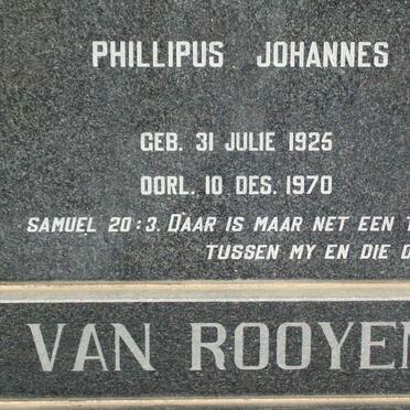 ROOYEN Phillipus Johannes, van 1925-1970