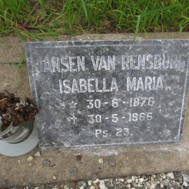RENSBURG Isabella Maria, Jansen van 1876-1966